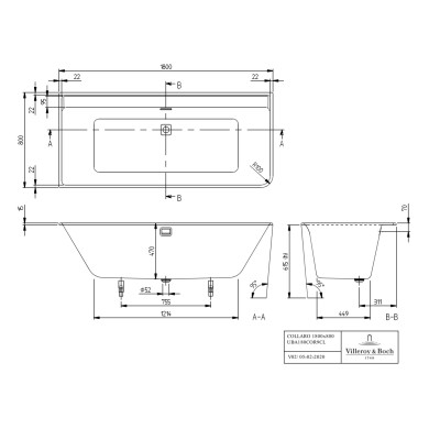 Villeroy & Boch Collaro vonia 1800x800