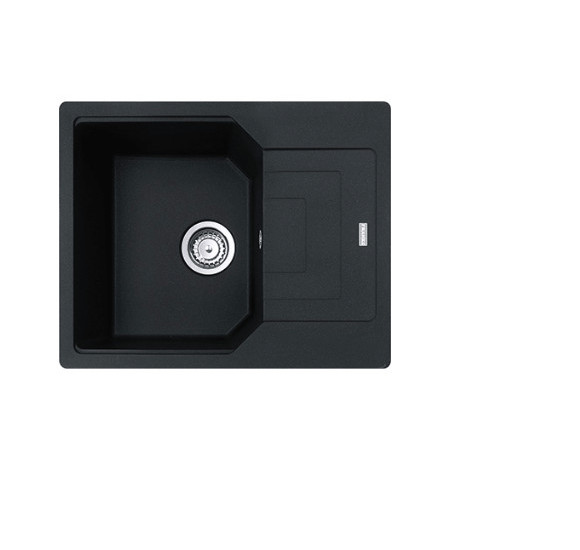 Franke UBG 611-62 granitinė plautuvė, eksentrinis ventilis, nerūdijančio plieno rankenėlė ir perlaja