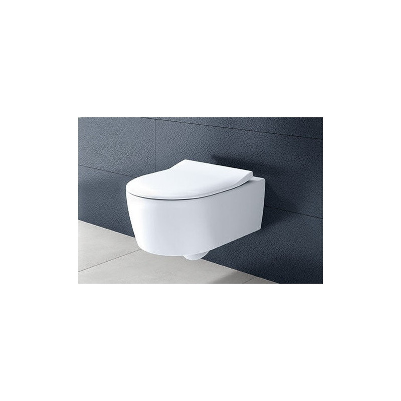 Pakabinamas klozetas Villeroy&Boch Avento "Rimless" su "Slim Soft close" dangčiu - laikasnamams.lt