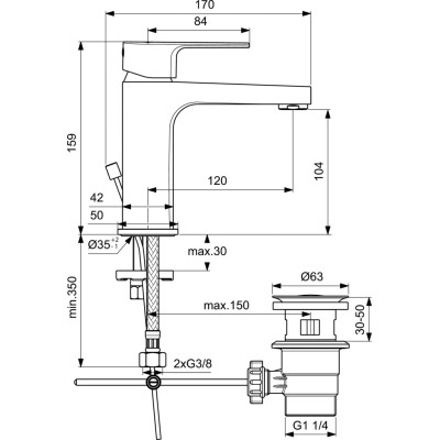 CERAFINE DH105 praustuvo maišytuvas