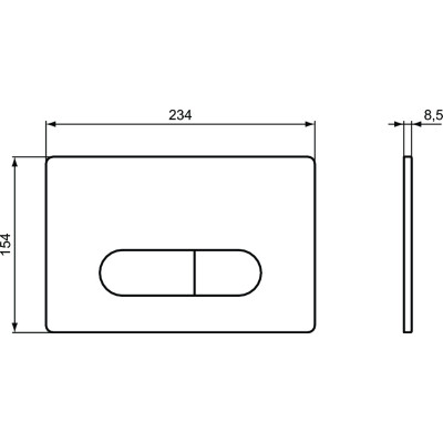 Ideal Standard OLEAS M1 mechaninis nuleidimo klavišas (chromo spalvos), R0115AA