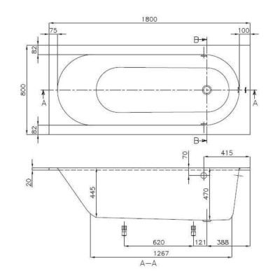 Masažinė vonia Villeroy&Boch Oberon 180x80 su Koller Super Lux masažo sistema