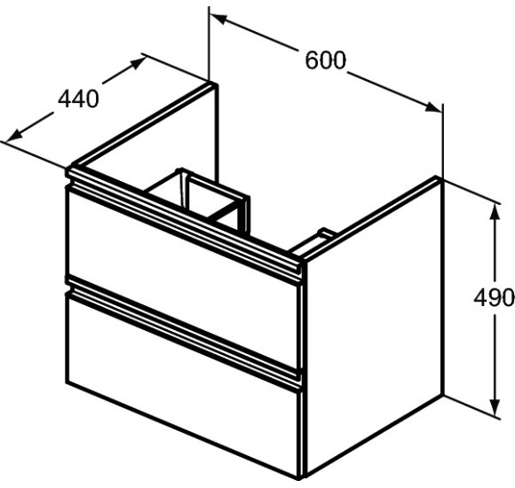 Ideal Standard Tesi pakabinama vonios spintelė 60cm, matinė juoda, T0050ZT