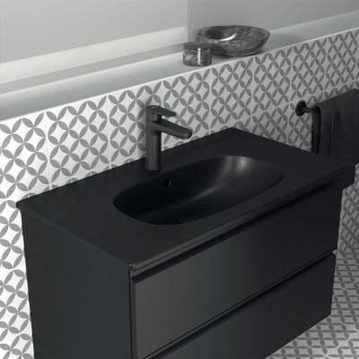 Ideal Standard Tesi pakabinama vonios spintelė 80cm, matinė juoda