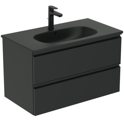 Ideal Standard Tesi pakabinama vonios spintelė 80cm, matinė juoda