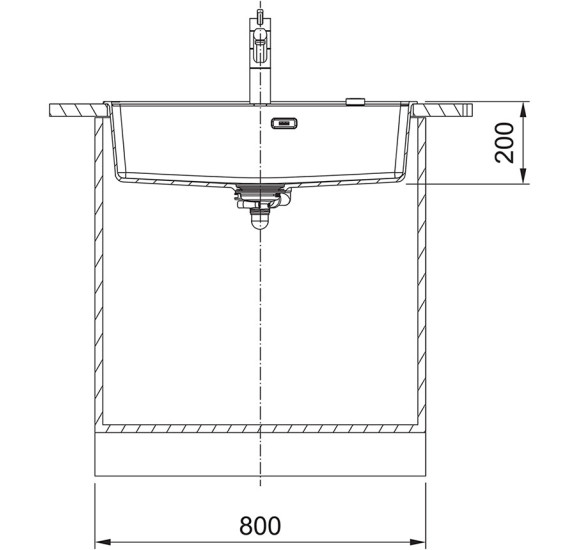 Franke  MRG 610-72 A granitinė plautuvė, montuojama ant stalviršio, užkemšamas ventilis