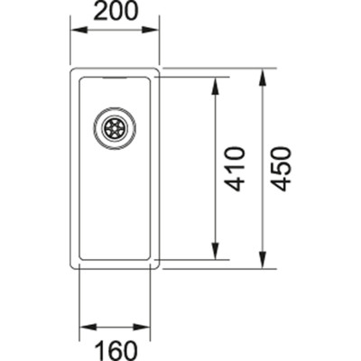 Franke nerūdijančio plieno plautuvė BXX 210/110-16, ekscentrinis ventilis