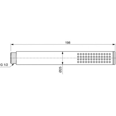 Ideal Standard Ceratherm T100 potinkinė termostatinė dušo sistema su 300 mm lietaus galva, chromo sp., A7573AA