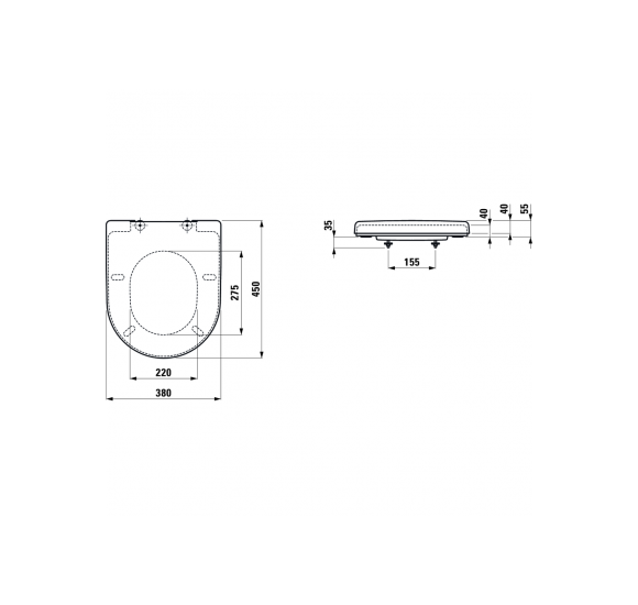 Laufen pro dangtis storas, soft close