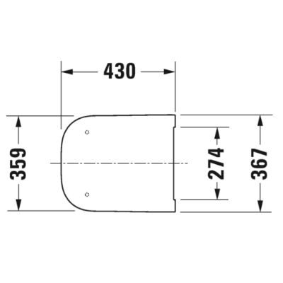 Duravit Happy D.2 pakabinamo klozeto Soft Close dangtis