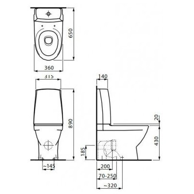 Laufen Pro N pastatomas wc, rimless, LCC danga (be dangčio)