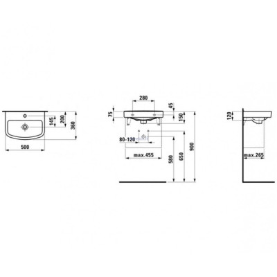 Laufen Kompas praustuvas 500x360
