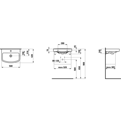 Laufen Kompas praustuvas 560x420