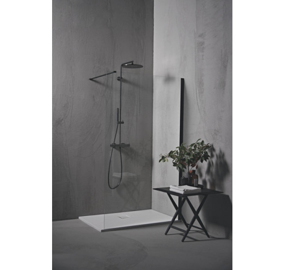 Ideal Standard CONNECT 2 stiklo sienelė dušui 90x195 cm juodos matinės spalvos profiliais, K9377V3