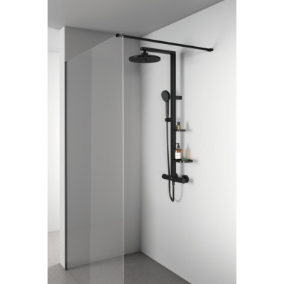Ideal Standard CONNECT 2 stabilizuojantis stiklo sienelės laikiklis, juodos matinės spalvos, K9380V3