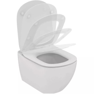 Ideal Standard Tesi "AquaBlade" pakabinamo klozeto komplektas 3in1 (Rėmas, mygtukas, klozetas)