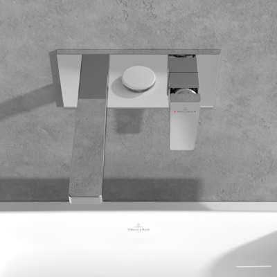 Villeroy & Boch Architectura Square potinkinis praustuvo maišytuvas su snapu, pasirenkama spalva