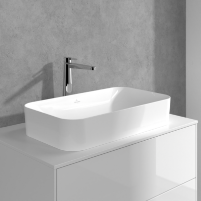 Villeroy&Boch Conum aukštas praustuvo maišytuvas su "Push-open" dugno vožtuvu, juoda matinė