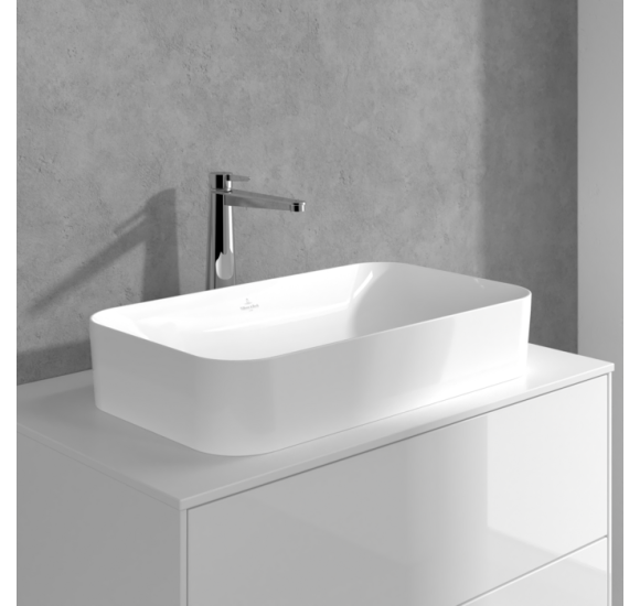 Villeroy&Boch Conum aukštas praustuvo maišytuvas su "Push-open" dugno vožtuvu, juoda matinė