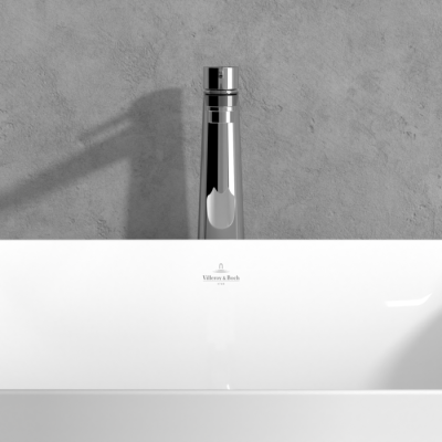 Villeroy&Boch Conum aukštas praustuvo maišytuvas su "Push-open" dugno vožtuvu, juoda matinė
