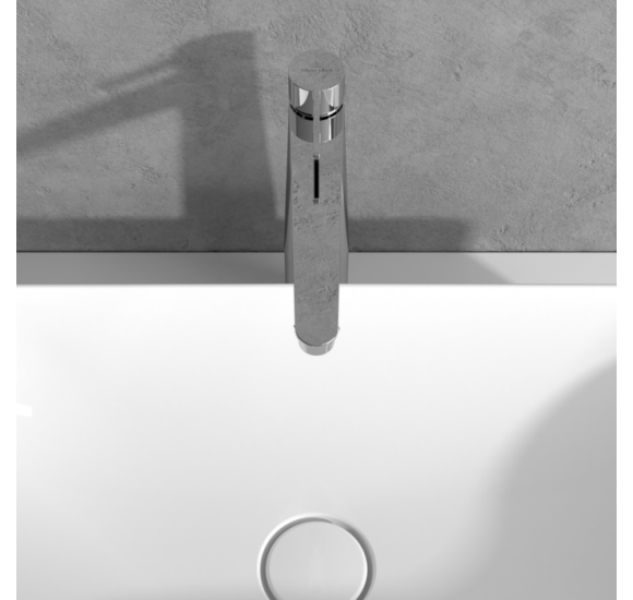 Villeroy&Boch Conum aukštas praustuvo maišytuvas su "Push-open" dugno vožtuvu, juoda matinė