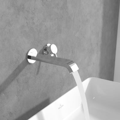 Villeroy & Boch Dawn 2 dalių potinkinis maišytuvas praustuvui su lenktu snapu, be dugno vožtuvo, pasirenkama spalva