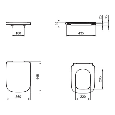 Ideal Standard i.Life A klozeto dangtis su ,,Soft Close" sistema