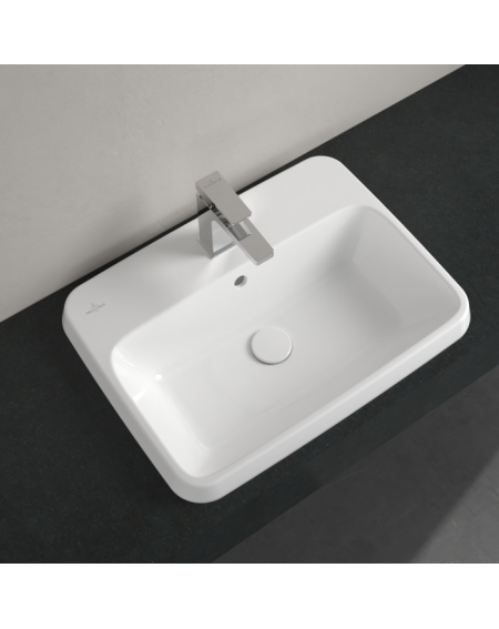 Villeroy & Boch Architectura stačiakampis įleidžiamas praustuvas, 60 cm, su persipylimu