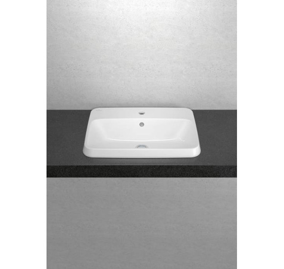 Villeroy & Boch Architectura stačiakampis įleidžiamas praustuvas, 60 cm, su persipylimu