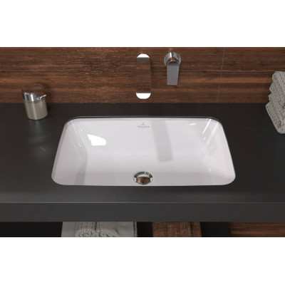 Villeroy & Boch Architectura po stalviršiu montuojamas stačiakampis praustuvas, 57 cm, su persipylimu