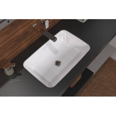 Villeroy & Boch Architectura po stalviršiu montuojamas stačiakampis praustuvas, 57 cm, su persipylimu