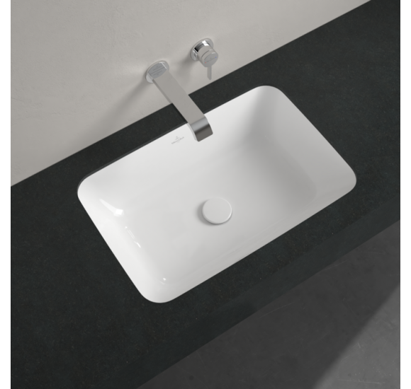 Villeroy & Boch Architectura po stalviršiu montuojamas stačiakampis praustuvas, 57 cm, be persipylimo