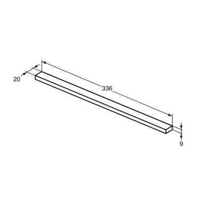Ideal Standard baldinė rankenėlė, 336 mm ilgio