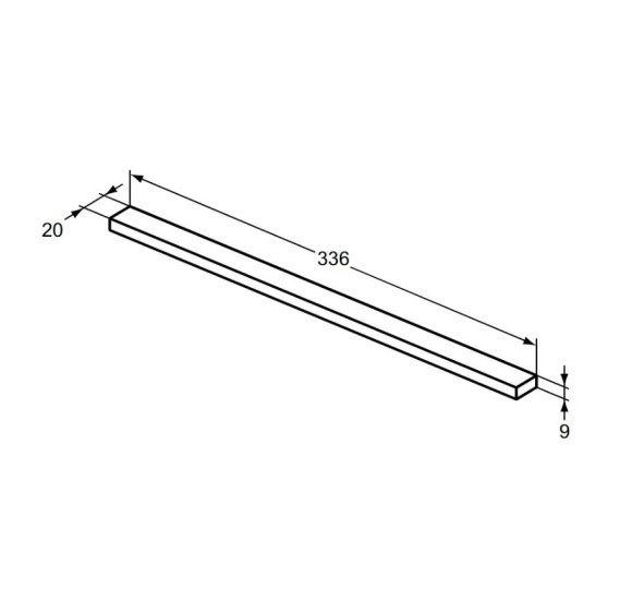 Ideal Standard baldinė rankenėlė, 336 mm ilgio