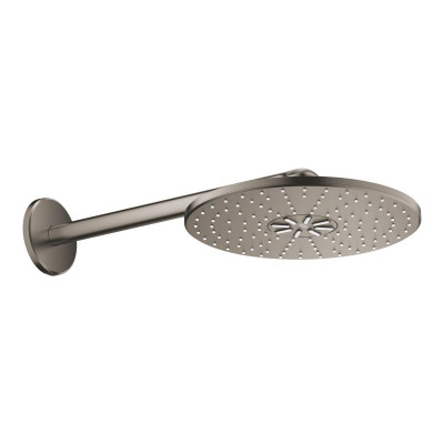 IŠPARDAVIMAS. Grohe Rainshower SmartActive 310 Stacionari dušo galva su sieniniu laikikliu (Brushed Hard Graphite spalva)