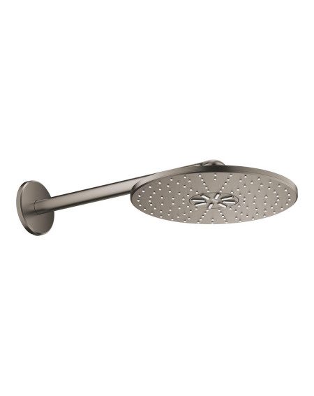 IŠPARDAVIMAS. Grohe Rainshower SmartActive 310 Stacionari dušo galva su sieniniu laikikliu (Brushed Hard Graphite spalva)