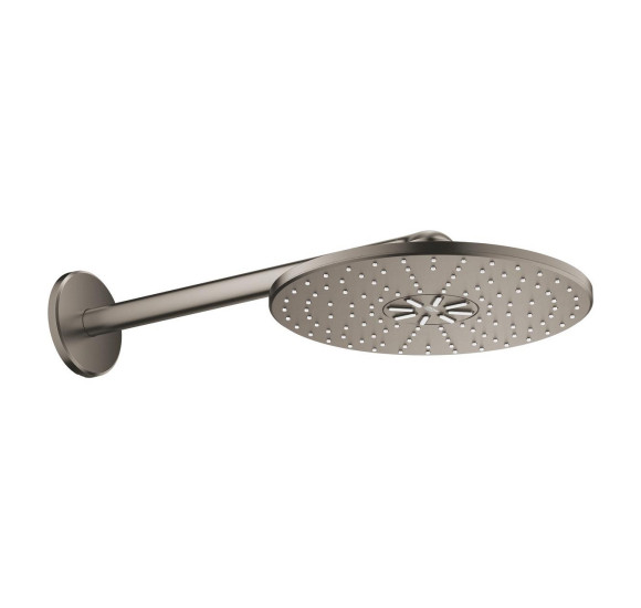 IŠPARDAVIMAS. Grohe Rainshower SmartActive 310 Stacionari dušo galva su sieniniu laikikliu (Brushed Hard Graphite spalva)