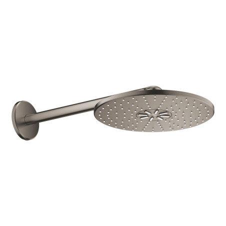 IŠPARDAVIMAS. Grohe Rainshower SmartActive 310 Stacionari dušo galva su sieniniu laikikliu (Brushed Hard Graphite spalva)