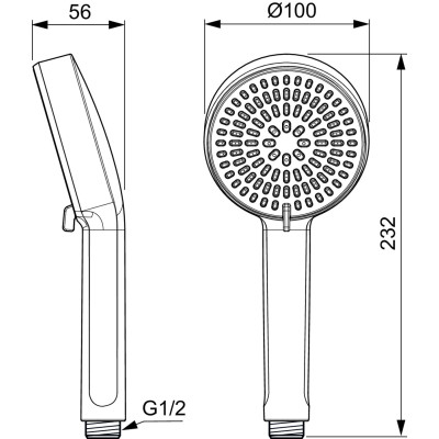 Ideal Standard ALU+ rankinis dušelis, pasirinkite spalvą