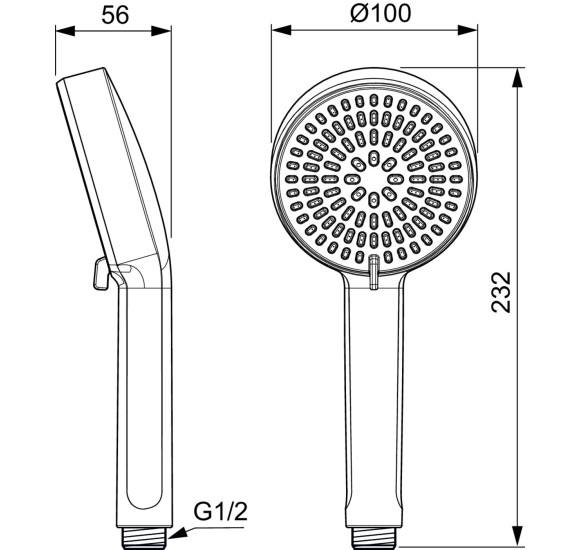 Ideal Standard ALU+ rankinis dušelis, pasirinkite spalvą