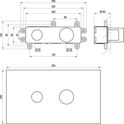R-box Basin, RAVAK potinkinių maišytuvų potinkinė dalis Espirit ir Eleganta serijoms