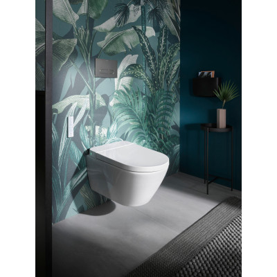 Duravit SensoWash D-Neo Compact pakabinamas išmanusis unitazas su dangčiu ir tvirtinimais, baltos spalvos