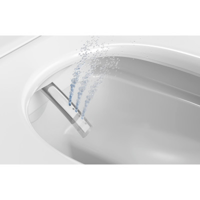 Duravit SensoWash D-Neo Compact pakabinamas išmanusis unitazas su dangčiu ir tvirtinimais, baltos spalvos