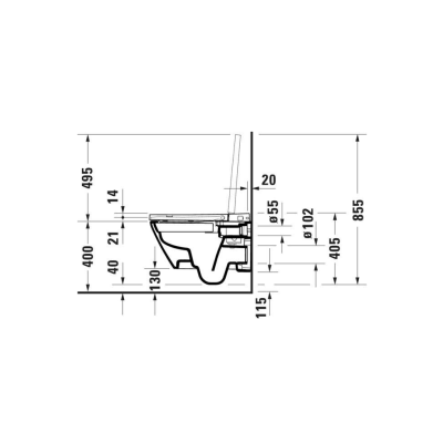 Duravit SensoWash D-Neo Compact pakabinamas išmanusis unitazas su dangčiu ir tvirtinimais, baltos spalvos