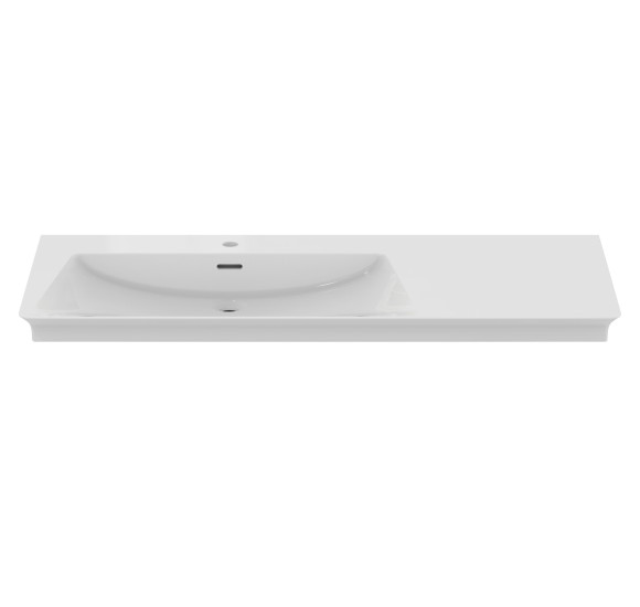 Ideal Standard La Dolce Vita  praustuvas 1260x535x145, baltos spalvos, su anga maišytuvui ir perlaja
