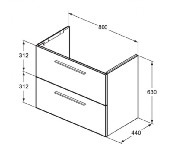 KOMPLEKTAS: Ideal Standard I.Life A vonios spintelė su praustuvu 80cm, Quartz grey matt spalva