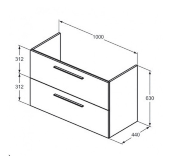 KOMPLEKTAS: Ideal Standard I.Life A vonios spintelė su praustuvu 100cm, quartz grey matt spalva