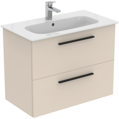 KOMPLEKTAS: Ideal Standard I.Life A vonios spintelė su praustuvu 80cm, Sand beige matt spalva