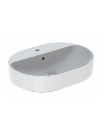 Geberit VARIFORM pastatomas praustuvas, elipsės formos su skyle maišytuvui, 60 cm