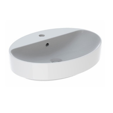 Geberit VARIFORM pastatomas praustuvas, ovalus su skyle maišytuvui, 60 CM